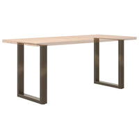 Valgomojo stalo kojelės, U formos, 2 vnt., natūralus plienas, 70x(72 - 73) cm, plienas - Namų Idėja