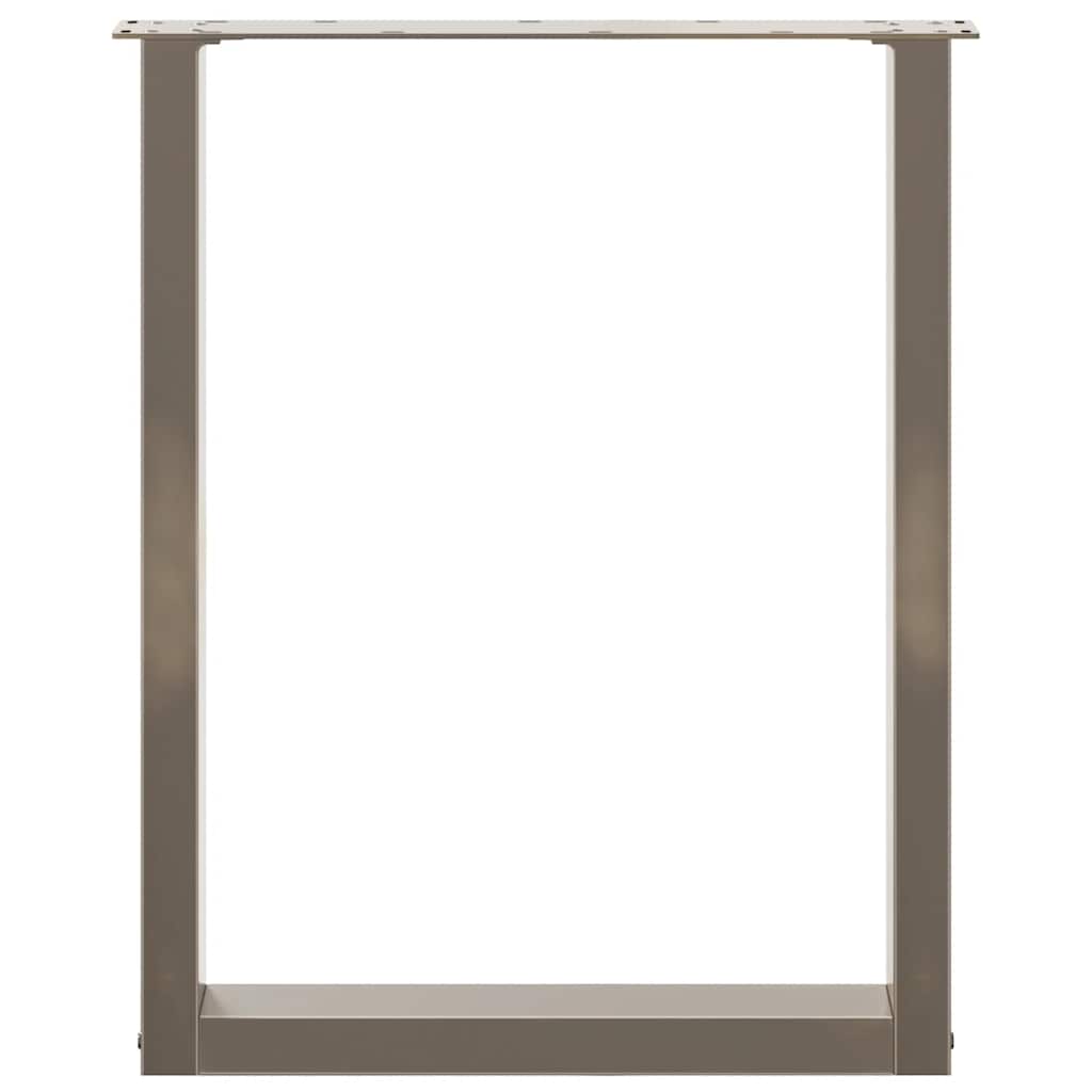 Valgomojo stalo kojelės, U formos, 2 vnt., natūralus plienas, 70x(72 - 73) cm, plienas - Namų Idėja