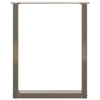 Valgomojo stalo kojelės, U formos, 2 vnt., natūralus plienas, 70x(72 - 73) cm, plienas - Namų Idėja