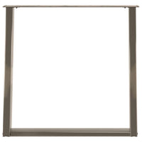 Valgomojo stalo kojelės, U formos, 2 vnt., natūralus plienas, 70x(72 - 73) cm, plienas - Namų Idėja