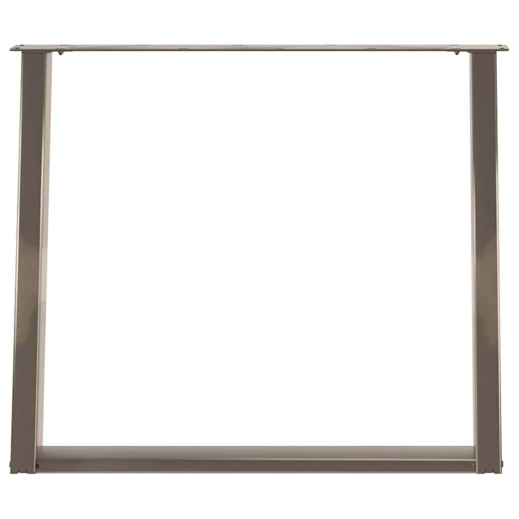 Valgomojo stalo kojelės, U formos, 2 vnt., natūralus plienas, 90x(72 - 73) cm, plienas - Namų Idėja