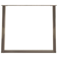 Valgomojo stalo kojelės, U formos, 2 vnt., natūralus plienas, 90x(72 - 73) cm, plienas - Namų Idėja