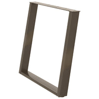 Valgomojo stalo kojelės, U formos, 2 vnt., natūralus plienas, 90x(72 - 73) cm, plienas - Namų Idėja