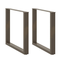 Valgomojo stalo kojelės, U formos, 2 vnt., natūralus plienas, 90x(72 - 73) cm, plienas - Namų Idėja