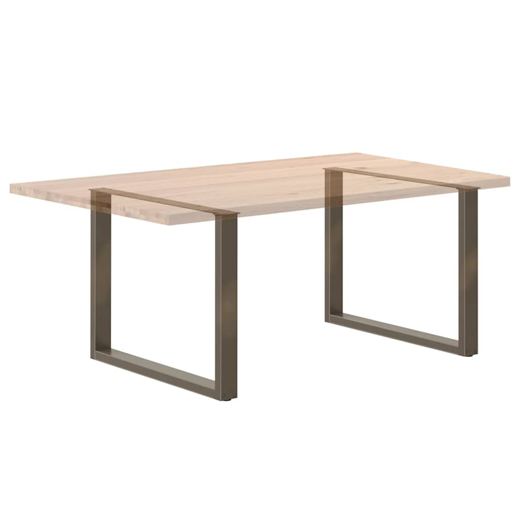 Valgomojo stalo kojelės, U formos, 3 vnt., natūralus plienas, 100 x (72 - 73) cm, plienas - Namų Idėja