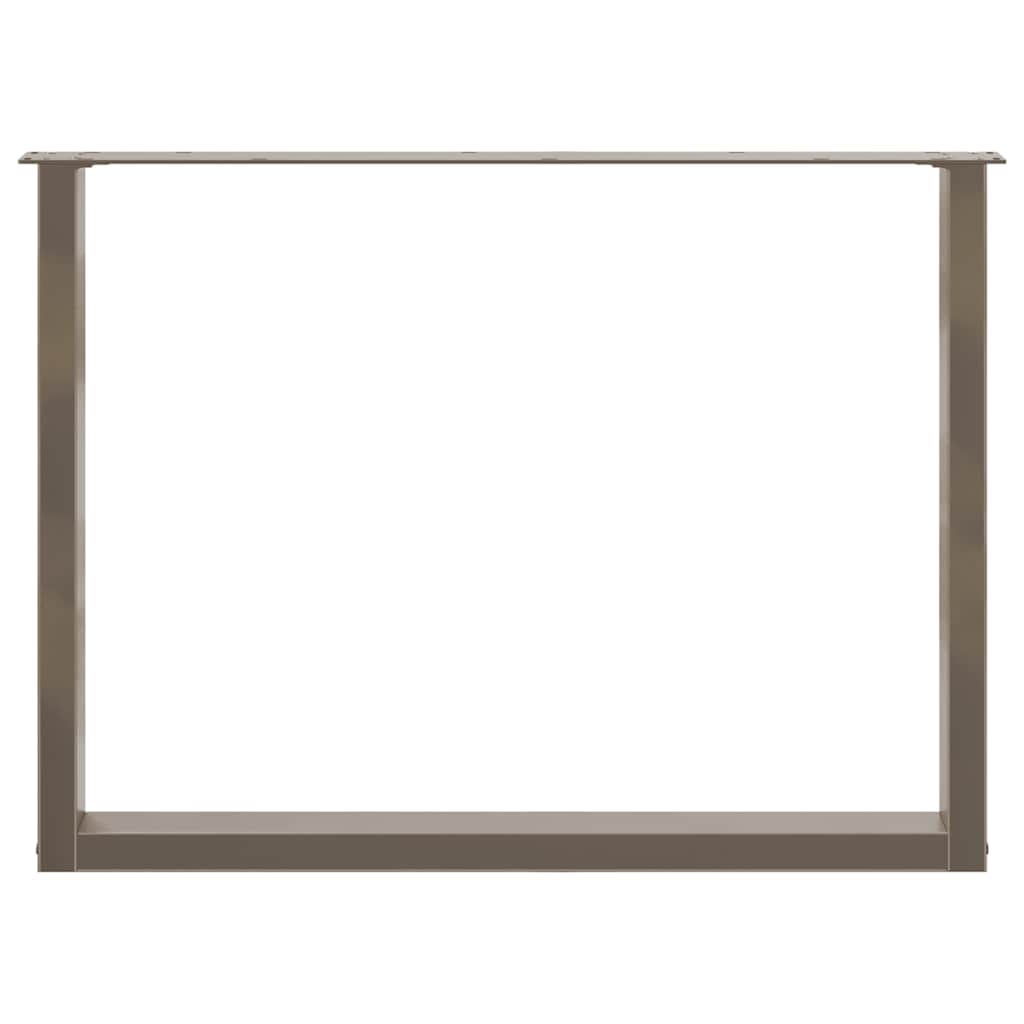 Valgomojo stalo kojelės, U formos, 3 vnt., natūralus plienas, 100 x (72 - 73) cm, plienas - Namų Idėja