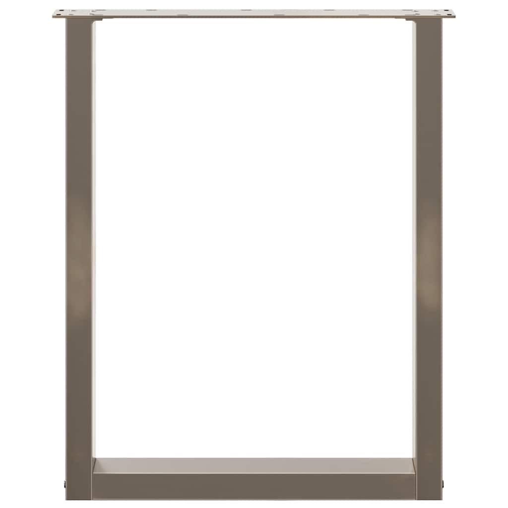 Valgomojo stalo kojelės, U formos, 3 vnt., natūralus plienas, 70x(72 - 73) cm, plienas - Namų Idėja