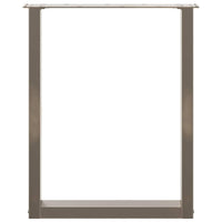 Valgomojo stalo kojelės, U formos, 3 vnt., natūralus plienas, 70x(72 - 73) cm, plienas - Namų Idėja