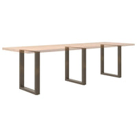 Valgomojo stalo kojelės, U formos, 3 vnt., natūralus plienas, 70x(72 - 73) cm, plienas - Namų Idėja