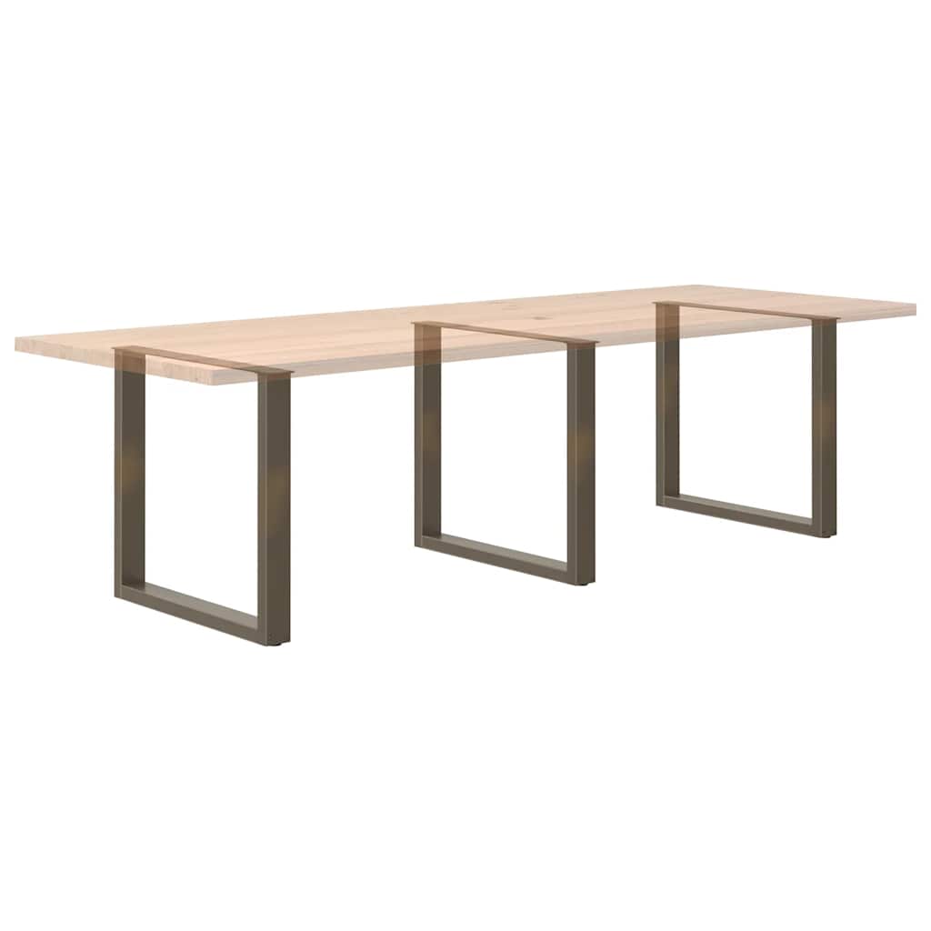 Valgomojo stalo kojelės, U formos, 3 vnt., natūralus plienas, 80x(72 - 73) cm, plienas - Namų Idėja