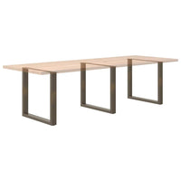 Valgomojo stalo kojelės, U formos, 3 vnt., natūralus plienas, 80x(72 - 73) cm, plienas - Namų Idėja