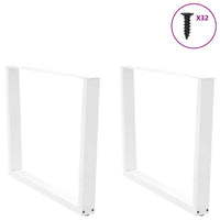 Valgomojo stalo kojelės, V formos, 2 vnt., baltos, 100x(72 - 73,3) cm, plienas - Namų Idėja