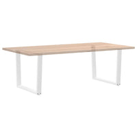 Valgomojo stalo kojelės, V formos, 2 vnt., baltos, 100x(72 - 73,3) cm, plienas - Namų Idėja