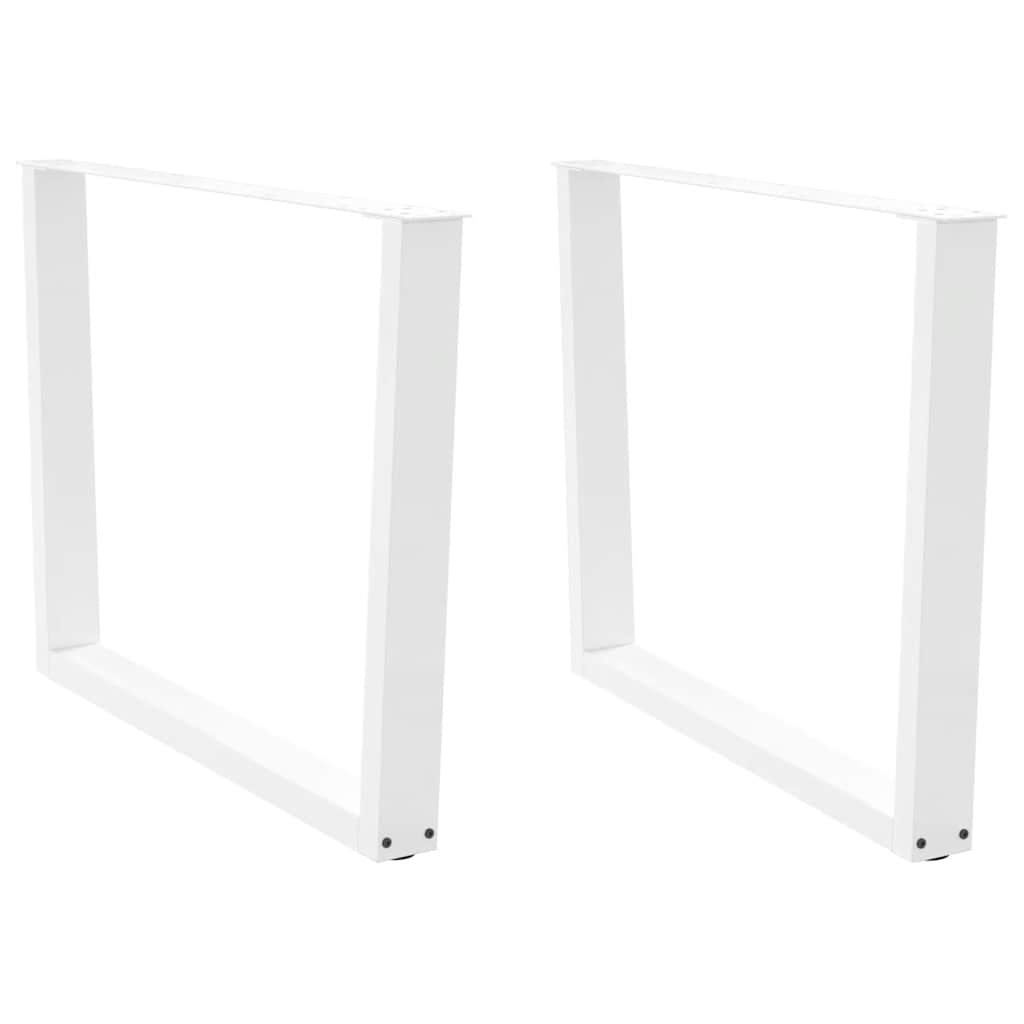 Valgomojo stalo kojelės, V formos, 2 vnt., baltos, 100x(72 - 73,3) cm, plienas - Namų Idėja