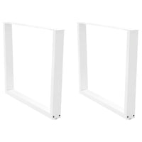 Valgomojo stalo kojelės, V formos, 2 vnt., baltos, 100x(72 - 73,3) cm, plienas - Namų Idėja