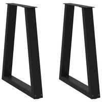 Valgomojo stalo kojelės, V formos, 2 vnt., juodos, 50x(72 - 73,3) cm, plienas - Namų Idėja