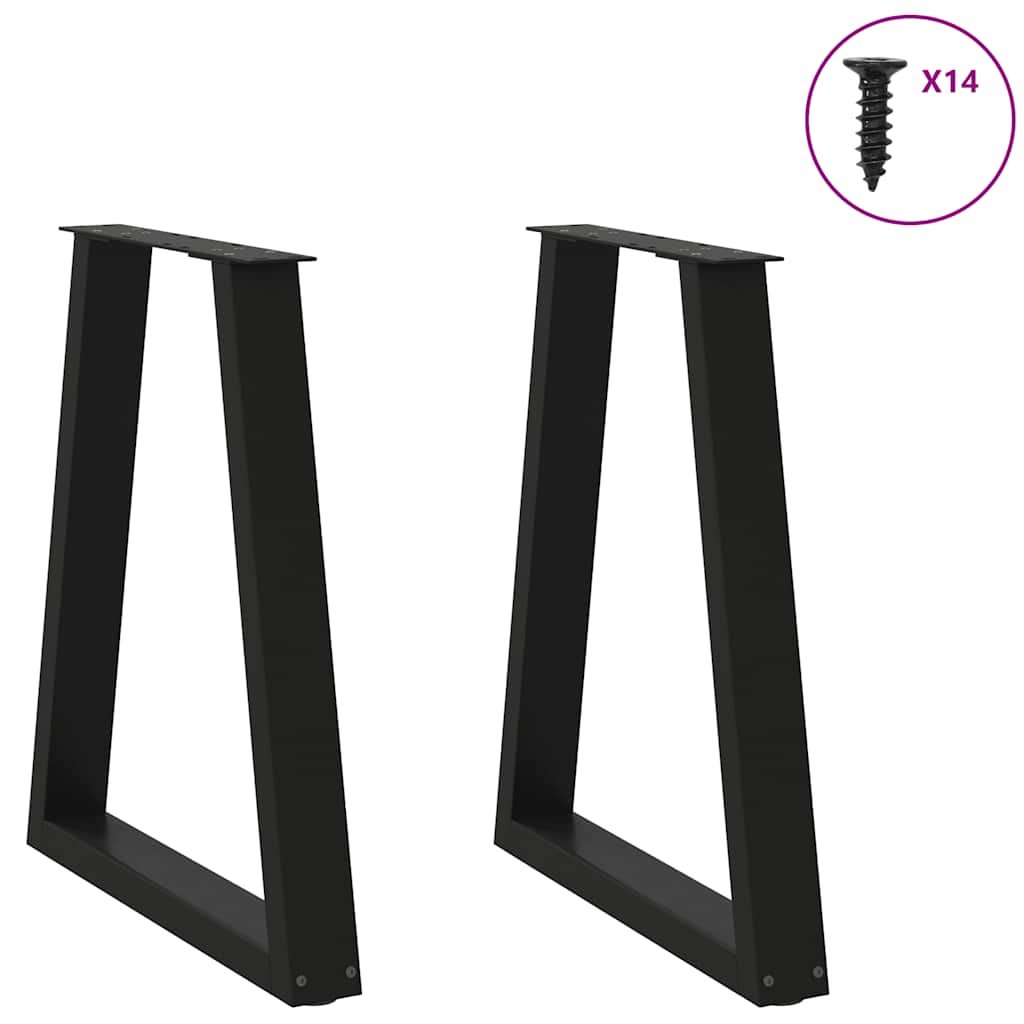 Valgomojo stalo kojelės, V formos, 2 vnt., juodos, 50x(72 - 73,3) cm, plienas - Namų Idėja