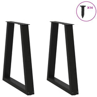 Valgomojo stalo kojelės, V formos, 2 vnt., juodos, 50x(72 - 73,3) cm, plienas - Namų Idėja