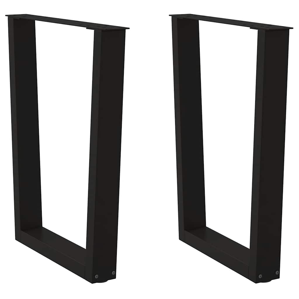 Valgomojo stalo kojelės, V formos, 2 vnt., juodos, 60x(72 - 73,3) cm, plienas - Namų Idėja