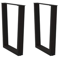 Valgomojo stalo kojelės, V formos, 2 vnt., juodos, 60x(72 - 73,3) cm, plienas - Namų Idėja