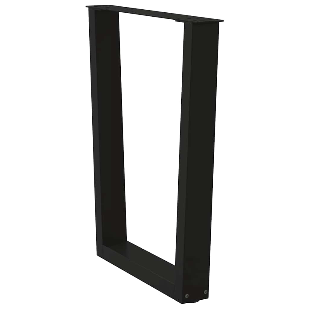 Valgomojo stalo kojelės, V formos, 2 vnt., juodos, 70x(72 - 73,3) cm, plienas - Namų Idėja