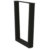 Valgomojo stalo kojelės, V formos, 2 vnt., juodos, 70x(72 - 73,3) cm, plienas - Namų Idėja