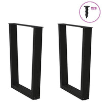 Valgomojo stalo kojelės, V formos, 2 vnt., juodos, 70x(72 - 73,3) cm, plienas - Namų Idėja