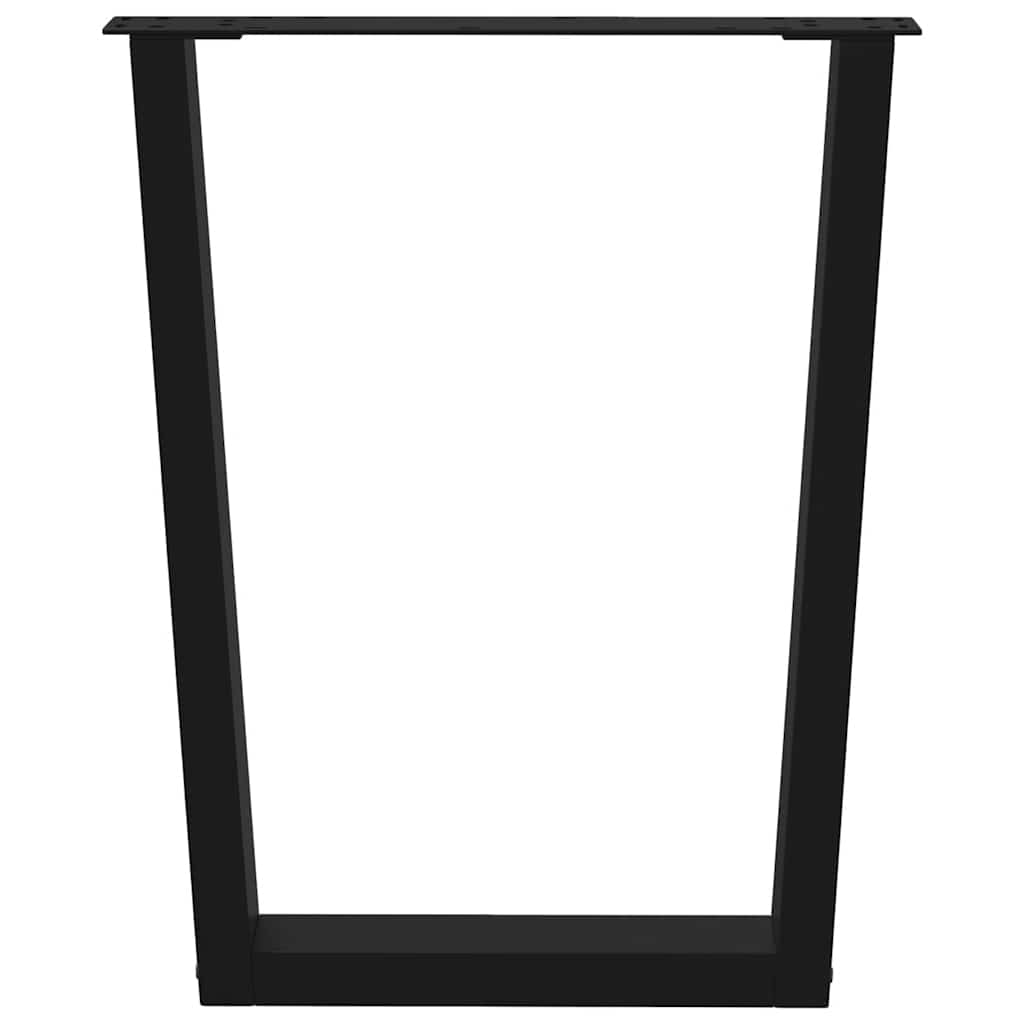 Valgomojo stalo kojelės, V formos, 2 vnt., juodos, 70x(72 - 73,3) cm, plienas - Namų Idėja