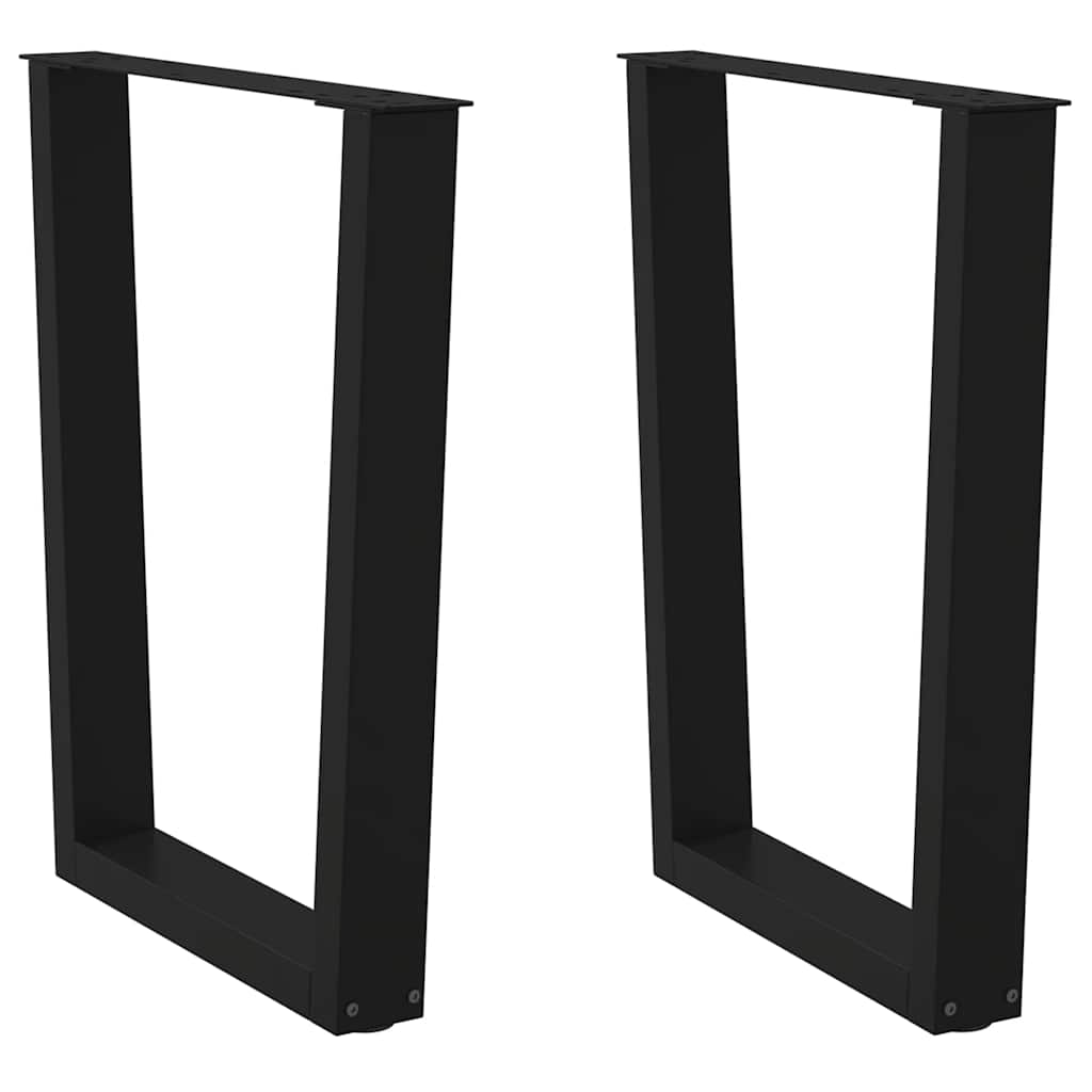 Valgomojo stalo kojelės, V formos, 2 vnt., juodos, 70x(72 - 73,3) cm, plienas - Namų Idėja