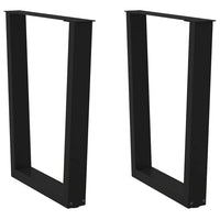 Valgomojo stalo kojelės, V formos, 2 vnt., juodos, 70x(72 - 73,3) cm, plienas - Namų Idėja