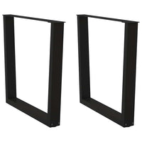 Valgomojo stalo kojelės, V formos, 2 vnt., juodos, 80x(72 - 73,3) cm, plienas - Namų Idėja