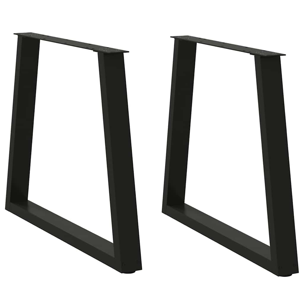 Valgomojo stalo kojelės, V formos, 2 vnt., juodos, 80x(72 - 73,3) cm, plienas - Namų Idėja