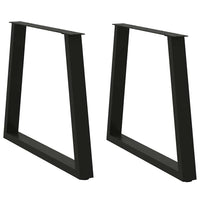 Valgomojo stalo kojelės, V formos, 2 vnt., juodos, 80x(72 - 73,3) cm, plienas - Namų Idėja
