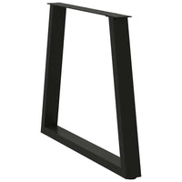 Valgomojo stalo kojelės, V formos, 2 vnt., juodos, 80x(72 - 73,3) cm, plienas - Namų Idėja