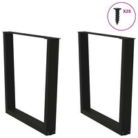 Valgomojo stalo kojelės, V formos, 2 vnt., juodos, 80x(72 - 73,3) cm, plienas - Namų Idėja