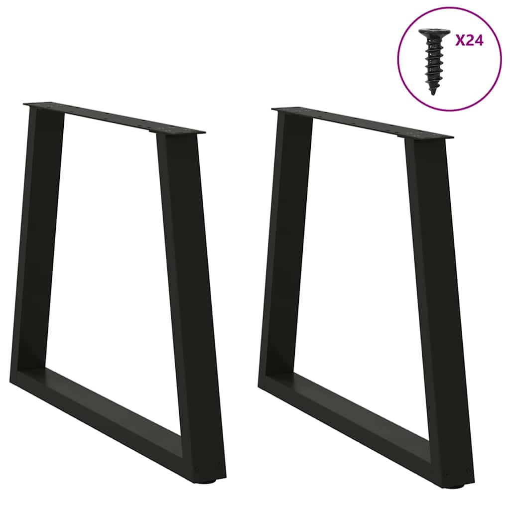 Valgomojo stalo kojelės, V formos, 2 vnt., juodos, 80x(72 - 73,3) cm, plienas - Namų Idėja