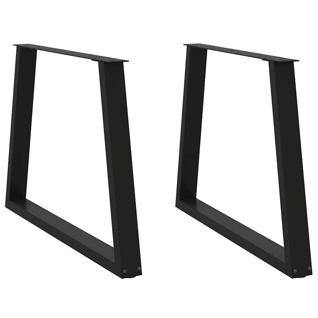 Valgomojo stalo kojelės, V formos, 2 vnt., juodos, 90x(72 - 73,3) cm, plienas - Namų Idėja