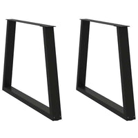 Valgomojo stalo kojelės, V formos, 2 vnt., juodos, 90x(72 - 73,3) cm, plienas - Namų Idėja