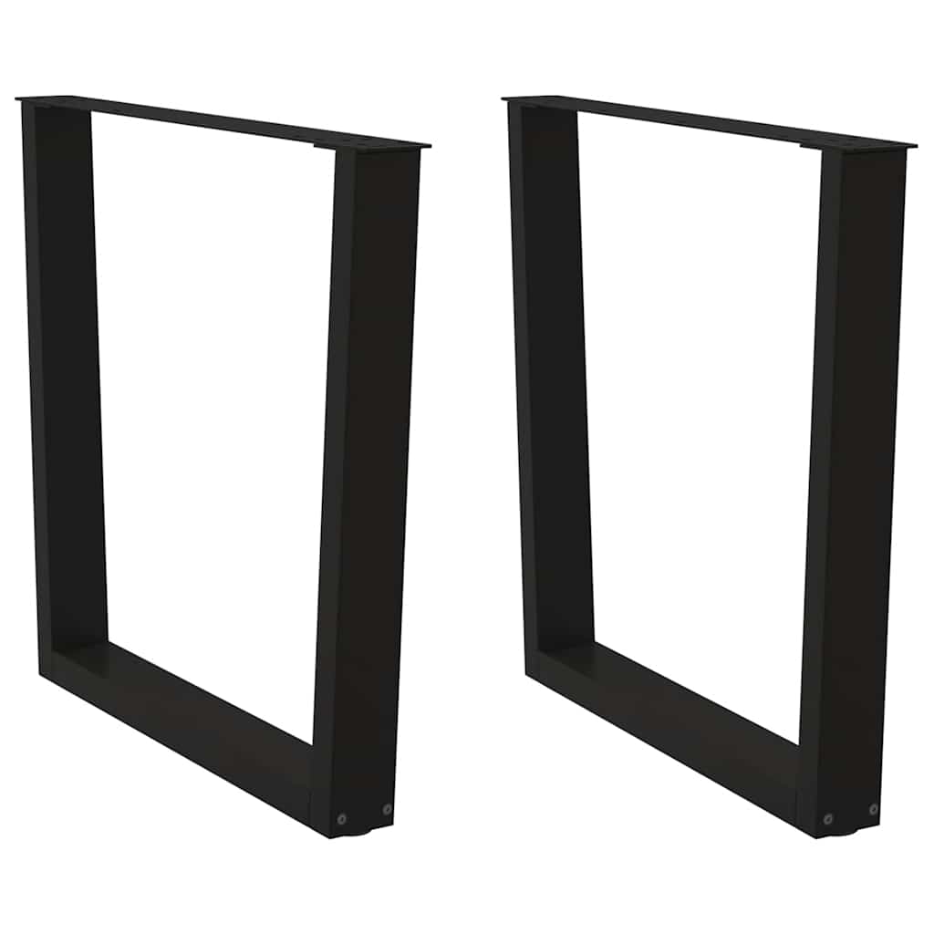 Valgomojo stalo kojelės, V formos, 2 vnt., juodos, 90x(72 - 73,3) cm, plienas - Namų Idėja
