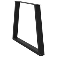 Valgomojo stalo kojelės, V formos, 2 vnt., juodos, 90x(72 - 73,3) cm, plienas - Namų Idėja