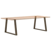 Valgomojo stalo kojelės, V formos, 2 vnt., natūralus plienas, 100 x (72 - 73,3) cm, plienas - Namų Idėja