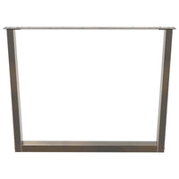 Valgomojo stalo kojelės, V formos, 2 vnt., natūralus plienas, 100 x (72 - 73,3) cm, plienas - Namų Idėja