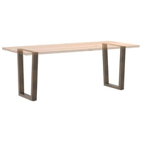 Valgomojo stalo kojelės, V formos, 2 vnt., natūralus plienas, 60x(72 - 73,3) cm, plienas - Namų Idėja
