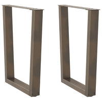 Valgomojo stalo kojelės, V formos, 2 vnt., natūralus plienas, 60x(72 - 73,3) cm, plienas - Namų Idėja