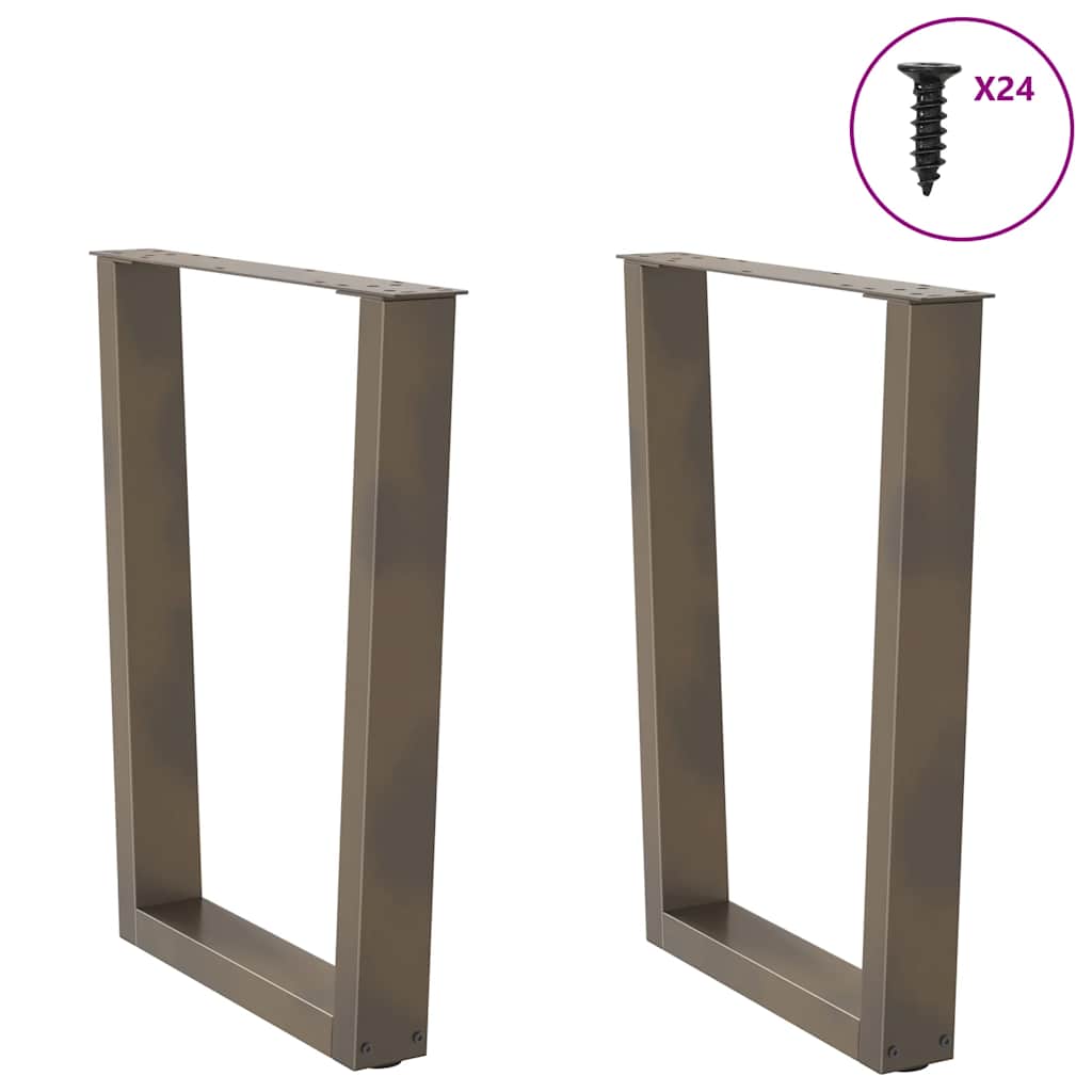 Valgomojo stalo kojelės, V formos, 2 vnt., natūralus plienas, 60x(72 - 73,3) cm, plienas - Namų Idėja