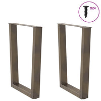 Valgomojo stalo kojelės, V formos, 2 vnt., natūralus plienas, 60x(72 - 73,3) cm, plienas - Namų Idėja
