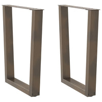 Valgomojo stalo kojelės, V formos, 2 vnt., natūralus plienas, 70x(72 - 73,3) cm, plienas - Namų Idėja