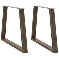 Valgomojo stalo kojelės, V formos, 2 vnt., natūralus plienas, 80x(72 - 73,3) cm, plienas - Namų Idėja