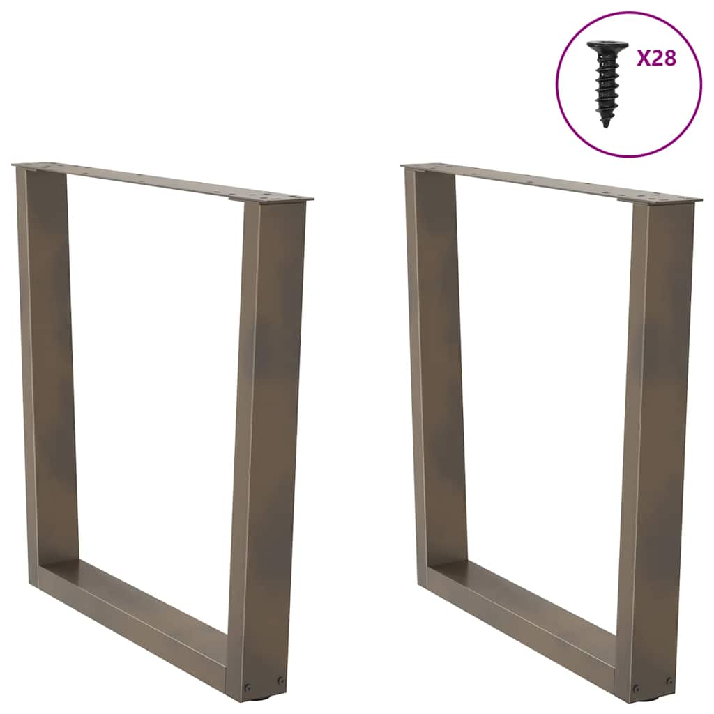 Valgomojo stalo kojelės, V formos, 2 vnt., natūralus plienas, 80x(72 - 73,3) cm, plienas - Namų Idėja