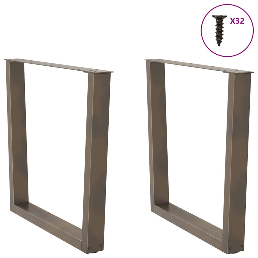 Valgomojo stalo kojelės, V formos, 2 vnt., natūralus plienas, 90x(72 - 73,3) cm, plienas - Namų Idėja
